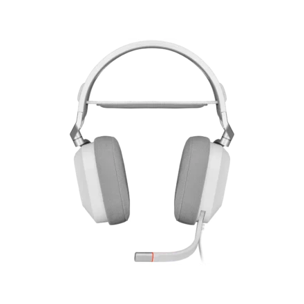 Auricular gaming cableado Corsair HS80 RGB USB, blanco