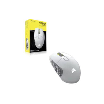Mouse gamer CORSAIR MMO SCIMITAR ELITE Wireless SE, blanco