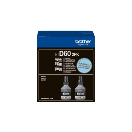 Botella de tinta | Brother | BTD60BK 2PK negro original 7.500 pág