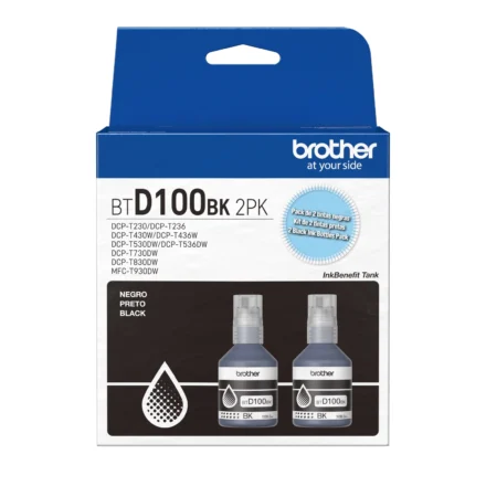 Kit de 2 Botellas de Tinta Negra | Brother | BTD100 InkBenefit Tank