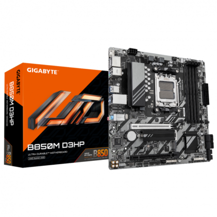Placa madre | GIGABYTE | B850M D3HP Rev. 1.0 | AM5 DDR5 PCIe 5.0 Placa madre | GIGABYTE | B850M D3HP Rev. 1.0 | AM5 DDR5 PCIe 5.0