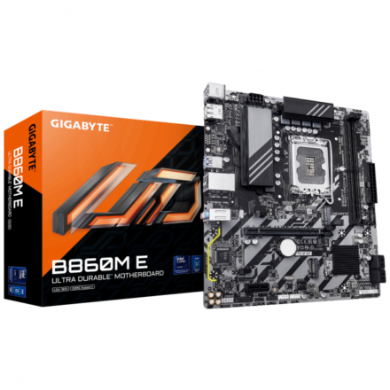 Motherboard | Gigabyte | B860M E | LGA 1851, Intel B860, DDR5, 2x M.2, mATX