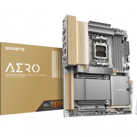 Placa madre | GIGABYTE | X870E AERO X WOOD | AM5 DDR5 Wi‑Fi 7 USB4 Placa madre | GIGABYTE | X870E AERO X WOOD | AM5 DDR5 Wi‑Fi 7 USB4