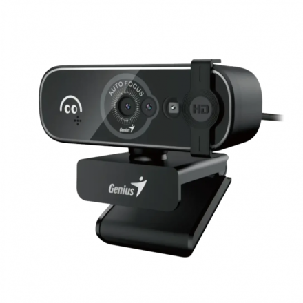 WEBCAM GENIUS FACECAM OPEN BLACK FHD – CON TAPA – WINDOWS HELLO