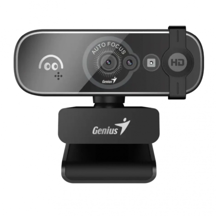 WEBCAM GENIUS FACECAM OPEN BLACK FHD - CON TAPA - WINDOWS HELLO