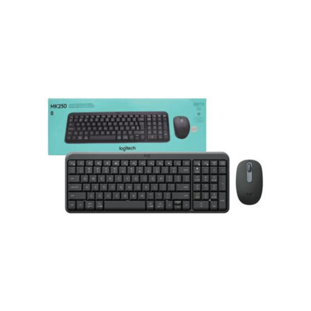 Combo | Logitech | MK250 | Teclado y Mouse Bluetooth Negro Combo | Logitech | MK250 | Teclado y Mouse Bluetooth Negro