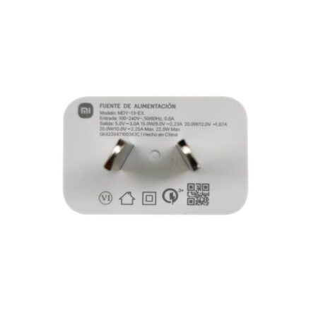 Cargador | Xiaomi | 22.5W | USB-A Carga Rápida Blanco