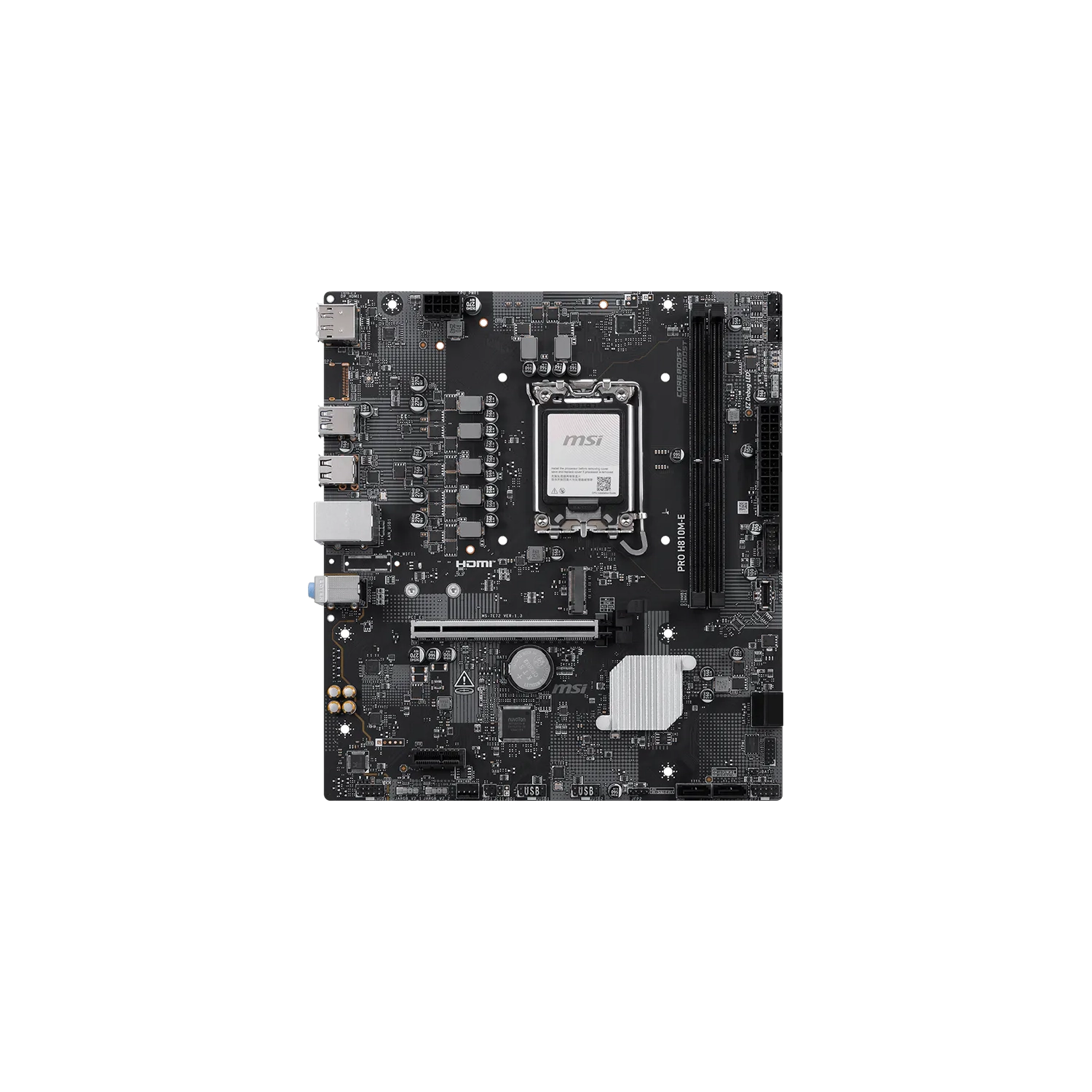 Placa madre | MSI | PRO H810M-E | LGA 1851 DDR5 Micro ATX PCIe 5.0 - 2 Placa madre | MSI | PRO H810M-E | LGA 1851 DDR5 Micro ATX PCIe 5.0