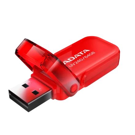 Pendrive | ADATA | UV240 AUV240-64G-RRD | 64GB USB 2.0 Rojo