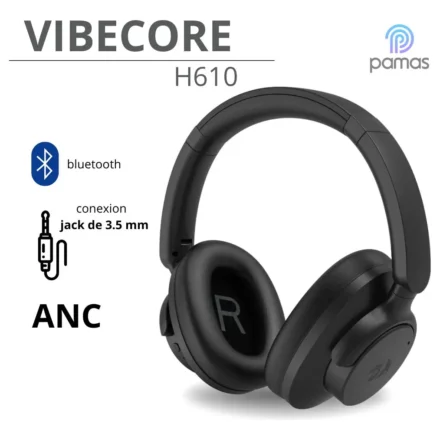 auricular | redragon | vibecore h610 | gamer bluetooth anc 40h 3.5mm negro