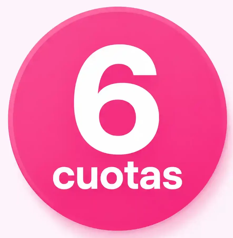 Hasta 6 cuotas sin interés