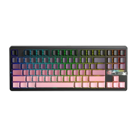 Teclado Mecánico | AULA | F87 Pro V2 | TKL Inalámbrico RGB X3 Black Pink