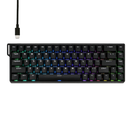 Teclado Magnético | AULA | WIN68 HE | 65% RGB Hall Effect Greywood Black