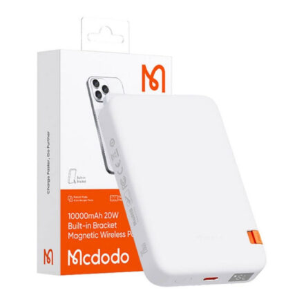 Power Bank | Mcdodo | MC-5100 | 10000 mAh 20W MagSafe Blanco con Soporte
