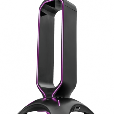 Soporte para auriculares RGB | Trust | GXT 265 | 2 USB 2.0 y cable 150 cm