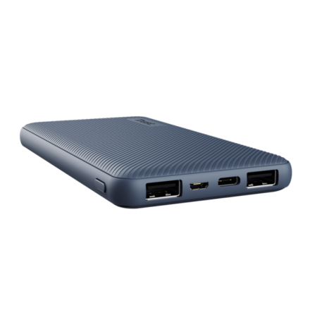 Powerbank | Trust Primo Ultra-thin 10.000 mAh | 15 W, 3 salidas, azul