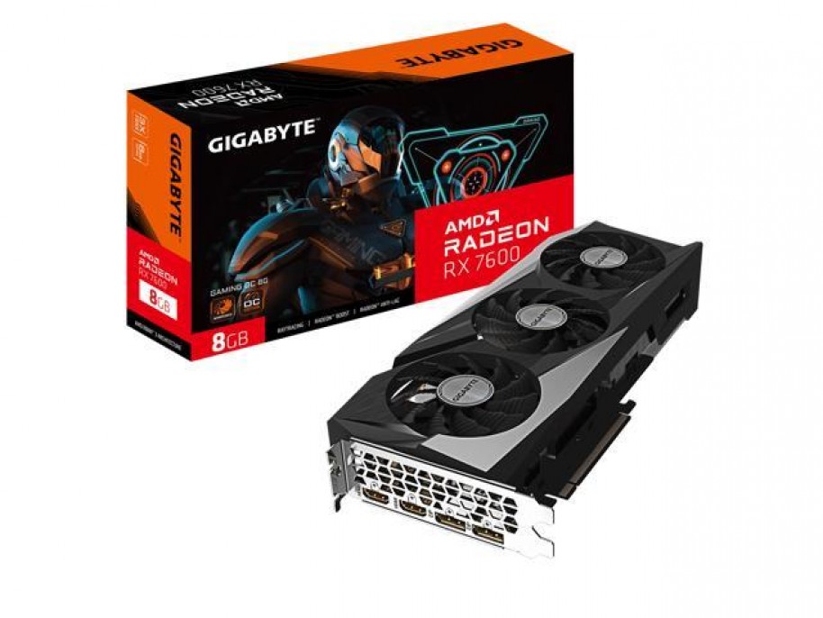 PC | Gigabyte | Radeon RX 7600 GAMING OC 8G | 8GB GDDR6 PCIe 4.0 PC | Gigabyte | Radeon RX 7600 GAMING OC 8G | 8GB GDDR6 PCIe 4.0