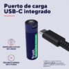 Pilas recargables AA | Trust | 25584 | USB-C, pack x2, carga en 2 horas - 5 Pilas recargables AA | Trust | 25584 | USB-C, pack x2, carga en 2 horas