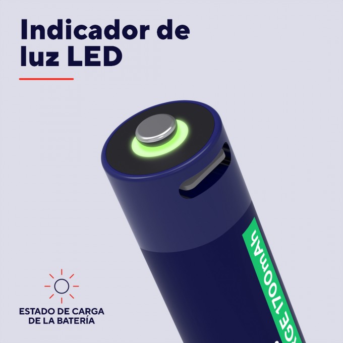 Pilas AA recargables | Trust | USB-C rechargeable AA 4-pack | 1700 mAh - 3 Pilas AA recargables | Trust | USB-C rechargeable AA 4-pack | 1700 mAh