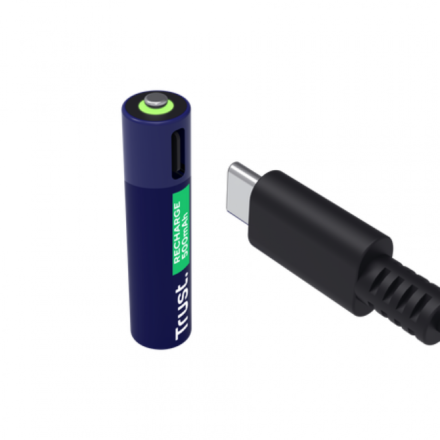Pilas recargables AAA | Trust | USB-C rechargeable AAA | pack x2 500 mAh