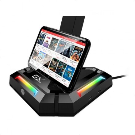 Auricular | Genius GX-UH100 | soporte RGB con hub USB 2.0 y 4 puertos