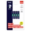 Pilas AAA recargables USB-C | Trust | 25671 | Pack x4 500 mAh 800 ciclos