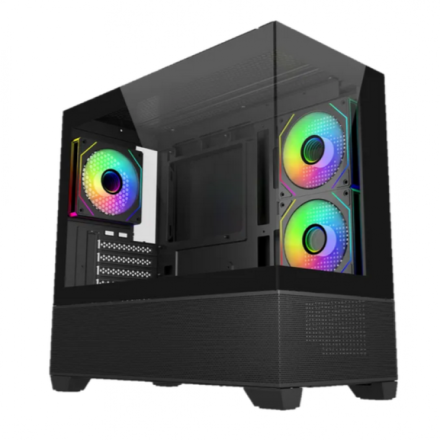 Gabinete | Cooler Master | Elite 490 Black | vidrio templado, ARGB y USB-C