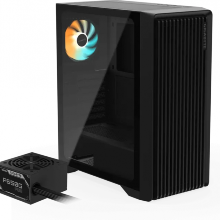 Gabinete | Gigabyte C103 Glass PSU Bundle | Mid Tower con fuente 650W Gold