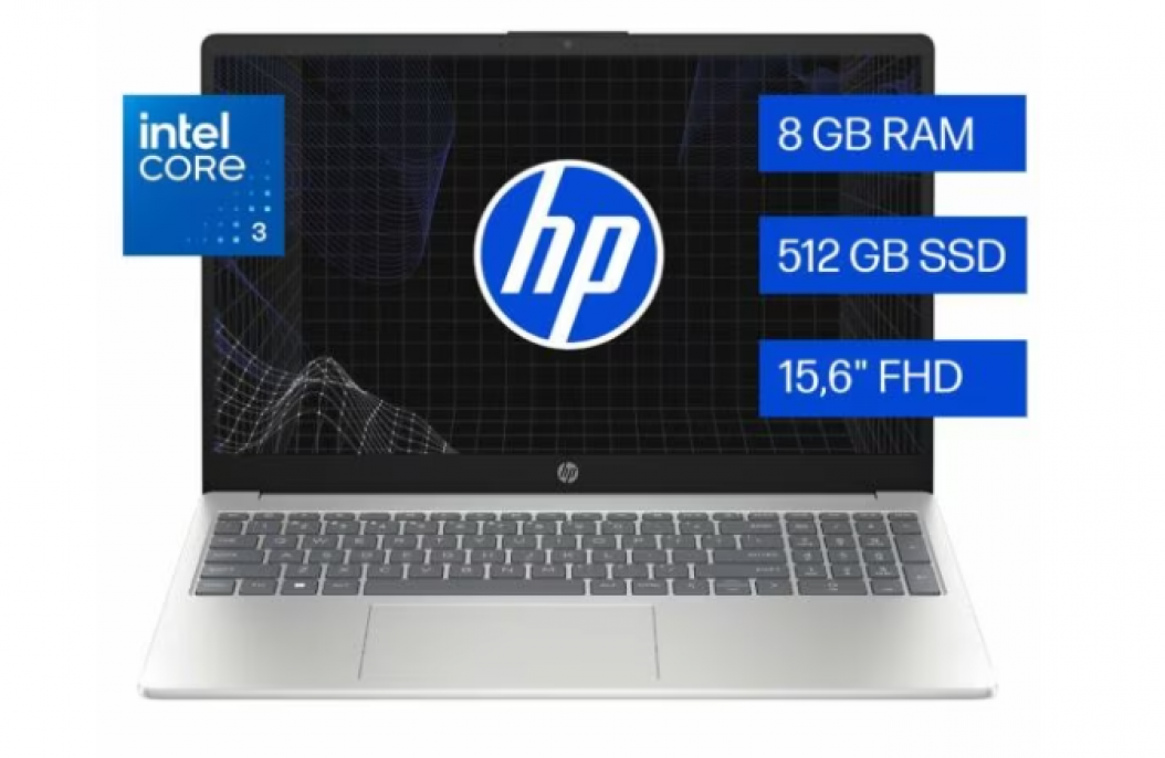 Notebook | HP | 15-fd0331la | Core 3, 8GB DDR5 y SSD 512GB Notebook | HP | 15-fd0331la | Core 3, 8GB DDR5 y SSD 512GB