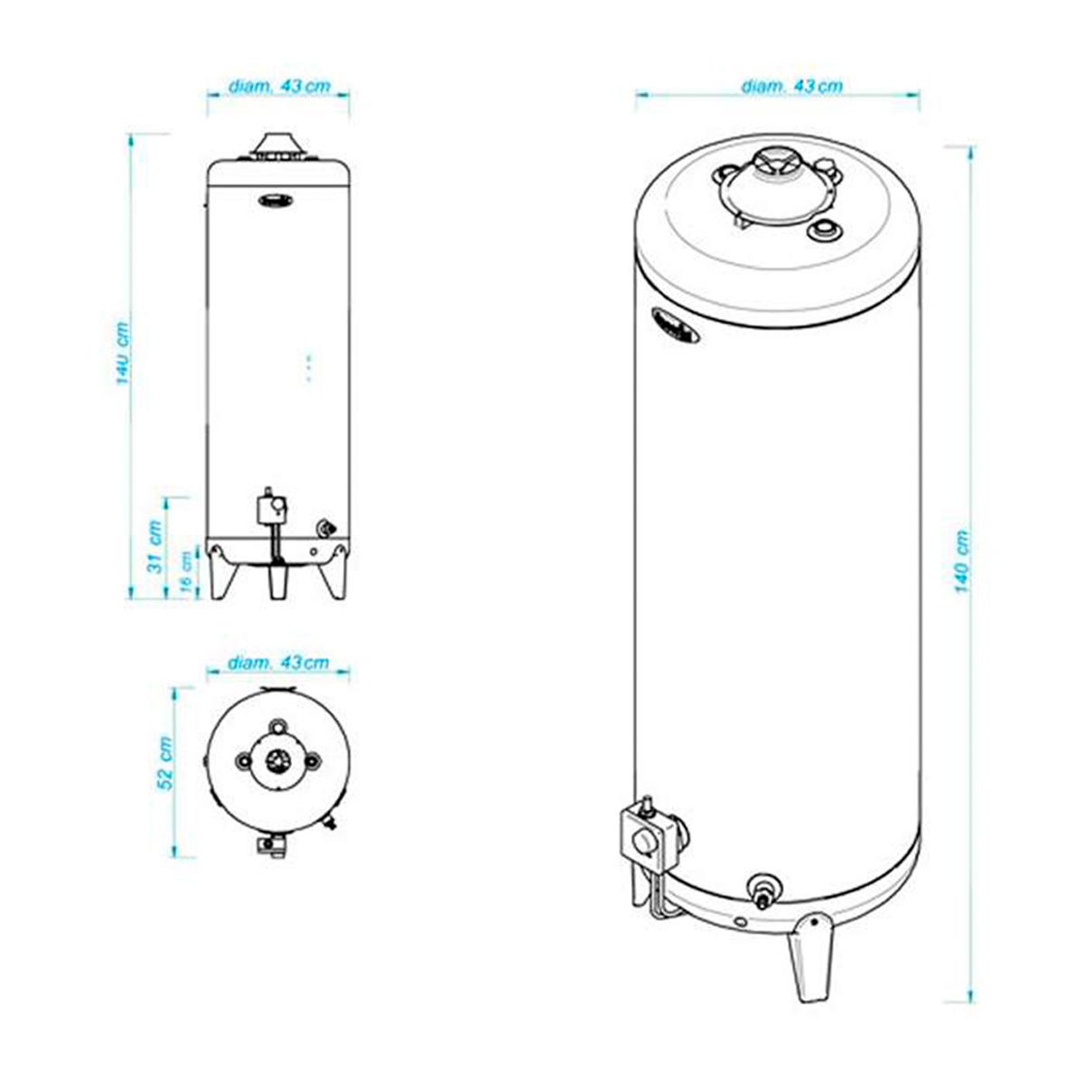 termotanque multigas 120l escorial 120lt de pie conex sup termotanque multigas 120l escorial 120lt de pie conex sup