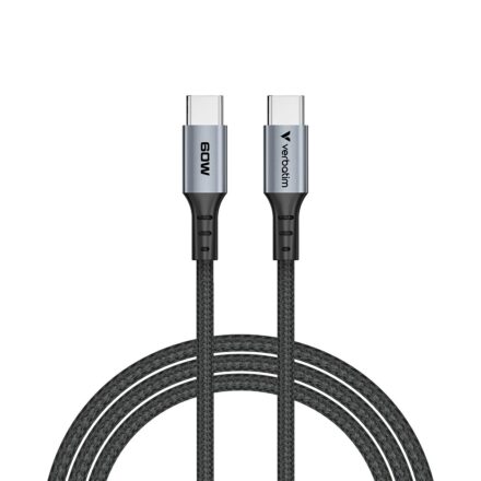 Cable de Carga y Sincronización de datos USB-C Verbatim 31859 60W 120Cm Magnetico Autoenrrollable, Negro