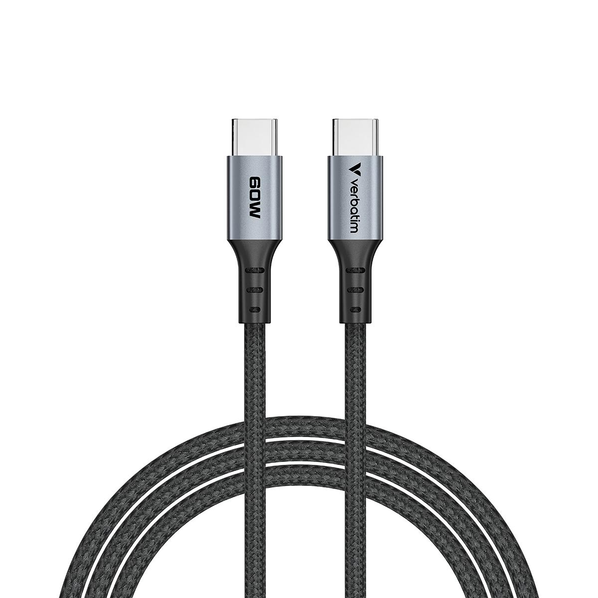 Cable de Carga y Sincronización de datos USB-C Verbatim 31859 60W 120Cm Magnetico Autoenrrollable, Negro Cable de Carga y Sincronización de datos USB-C Verbatim 31859 60W 120Cm Magnetico Autoenrrollable, Negro