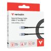 cable de carga y sincronización de datos usb c verbatim 31859 60w 120cm magnetico autoenrrollable, negro cable de carga y sincronización de datos usb c verbatim 31859 60w 120cm magnetico autoenrrollable, negro