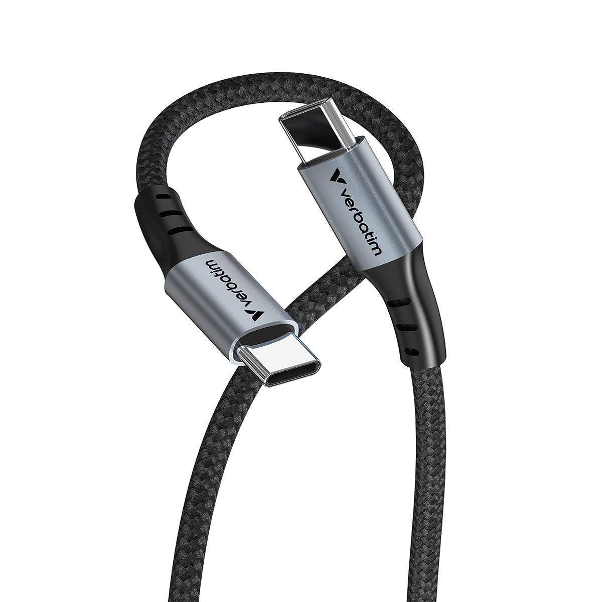 cable de carga y sincronización de datos usb c verbatim 31859 60w 120cm magnetico autoenrrollable, negro cable de carga y sincronización de datos usb c verbatim 31859 60w 120cm magnetico autoenrrollable, negro