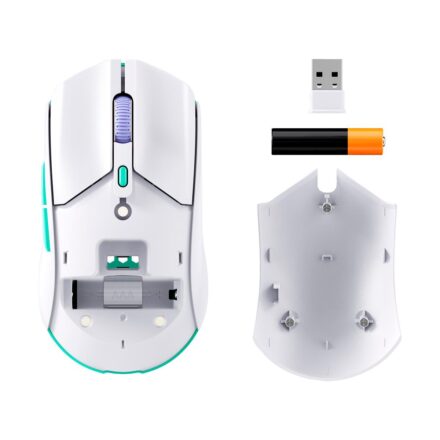 mouse gamer hyperx pulsefire haste 2 core inalámbrico blanco 8r2e7aa