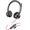 auricular con micrófono poly blackwire 8225 usb a microsoft teams certified + adaptador usb c a 8x225aa