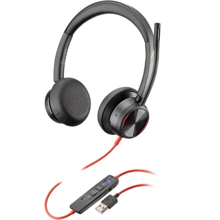 Auricular con Micrófono Poly Blackwire 8225 USB-A Microsoft Teams Certified + Adaptador USB C-A 8X225AA