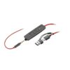 auricular monoaural con micrófono poly blackwire 3215 usb c headset +3.5mm plug +usb c/a adapter 8x227a6 (bulk)