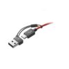 auricular monoaural con micrófono poly blackwire 3215 usb c headset +3.5mm plug +usb c/a adapter 8x227a6 (bulk)