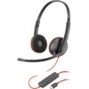 Auricular | Poly | Blackwire 3220 | USB-C estéreo con micrófono y adaptador