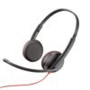 auricular con micrófono stereo poly blackwire 3225 + conector de 3.5 mm + adaptador usb c/a 8x229a6