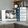 lavavajillas philco 5 cubiertos phlj05 sobremesada blanco
