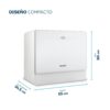 lavavajillas philco 5 cubiertos phlj05 sobremesada blanco