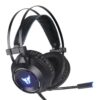 auriculares gamer argomtech combat hs46 arg hs 2846bk cable color negro luz azul