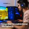 auriculares gamer argomtech combat hs46 arg hs 2846bk cable color negro luz azul