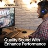auriculares gamer argomtech combat hs46 arg hs 2846bk cable color negro luz azul