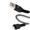 cable trenzado argomtech lightning a usb 2.0 dura form 1,8m color negro