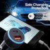 cargador usb y usb c para auto argom argac0101 – negro amv