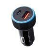 cargador usb y usb c para auto argom argac0101 – negro amv