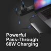 hub usb c argomtech 5 en 1 a00594 usb3.0/usb2.0/hdmi 4k/usbc color gris